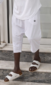 Jogging Shorts White from Qaba'il