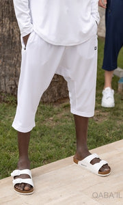 Jogging Shorts White from Qaba'il