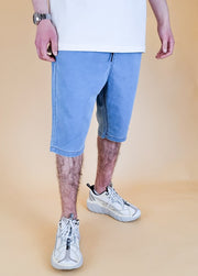 Bermuda Jogging Jeans Light Blue