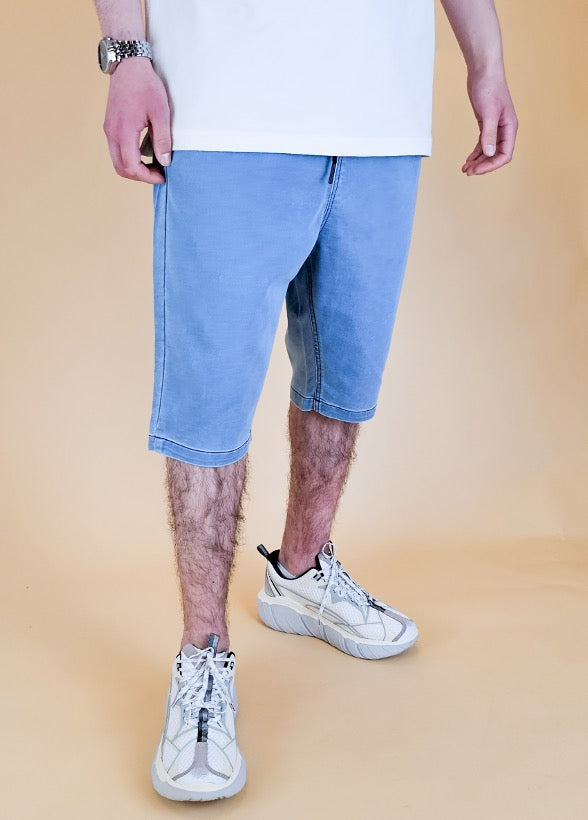 Bermuda Jogging Jeans Light Blue