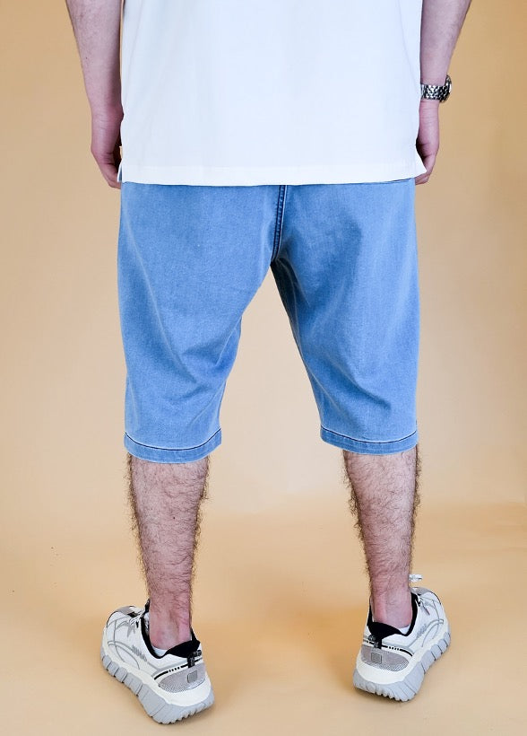 Bermuda Jogging Jeans Light Blue