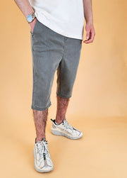 Bermuda Jogging Jeans Light Grey