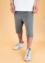 Bermuda Jogging Jeans Light Grey