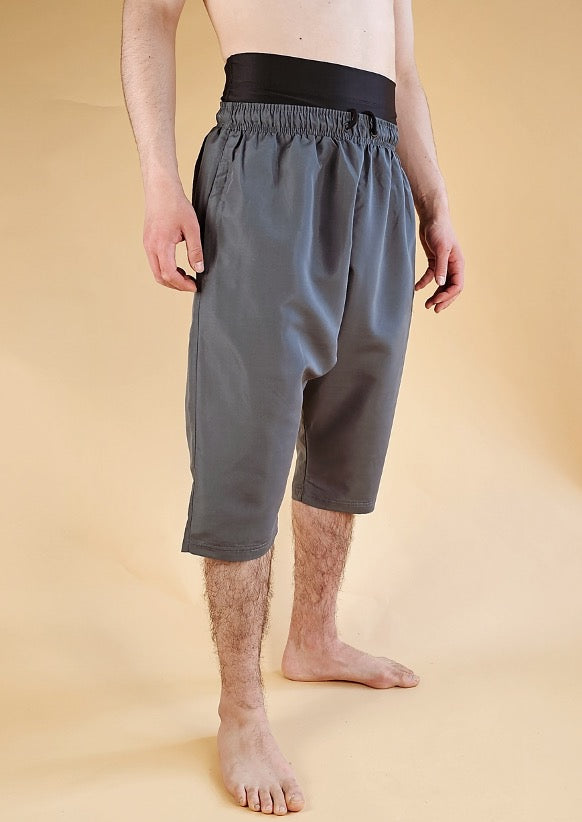 Aboe Safiya Grey Halal Swim Shorts for Men