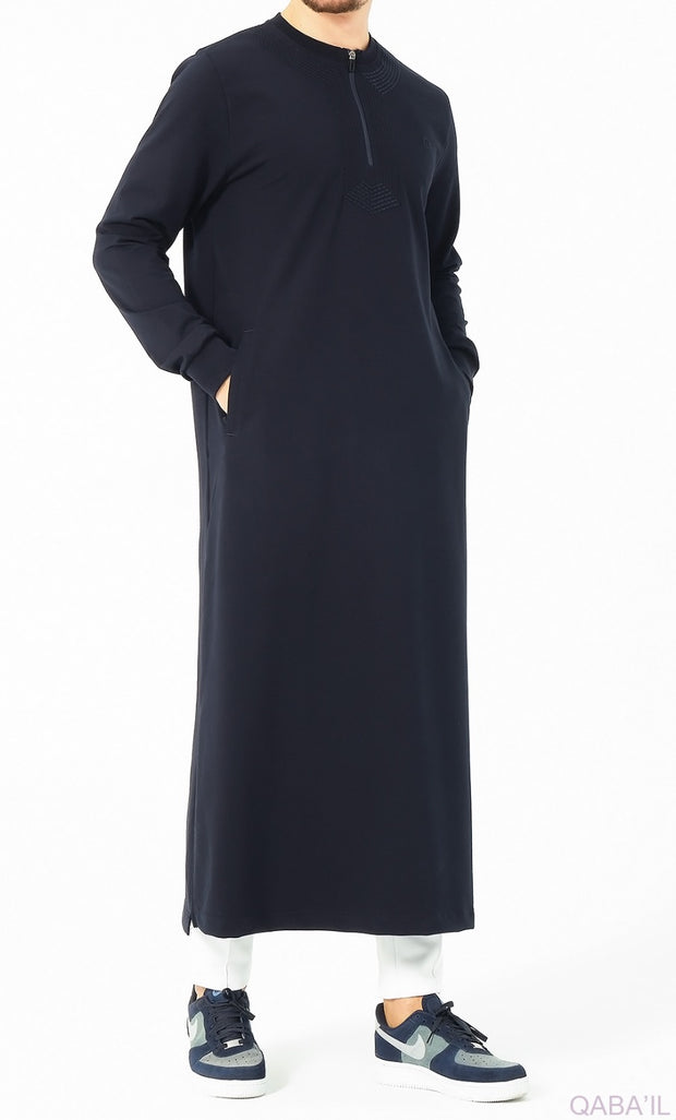 Jogging Qamis "Amwaj" Navy by Qaba'il