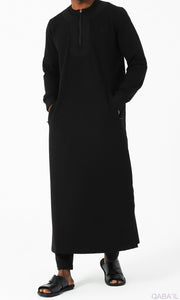 Jogging Qamis "Amwaj" Black by Qaba'il