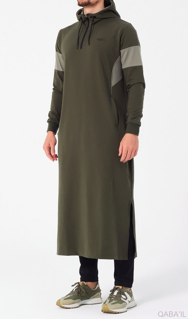 Jogging Qamis "Unik" khaki by Qaba'il