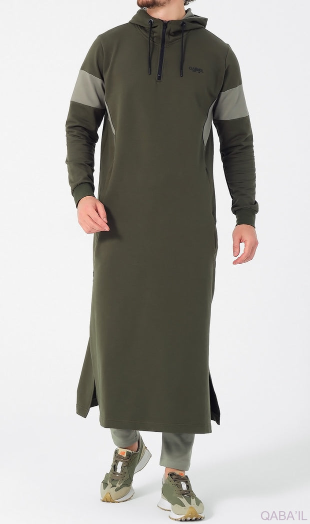 Jogging Qamis "Unik" khaki by Qaba'il