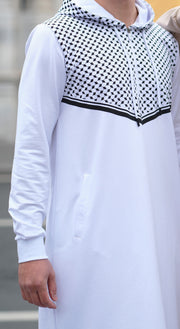 Jogging Qamis "Quds" White by Qaba'il