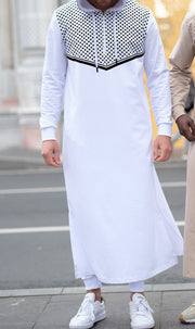 Jogging Qamis "Quds" White by Qaba'il