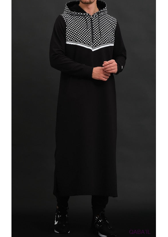 Jogging Qamis "Quds" Black by Qaba'il