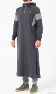 Jogging Qamis "Unik" Dark Grey by Qaba'il