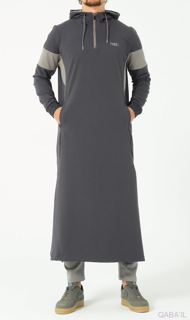 Jogging Qamis "Unik" Dark Grey by Qaba'il