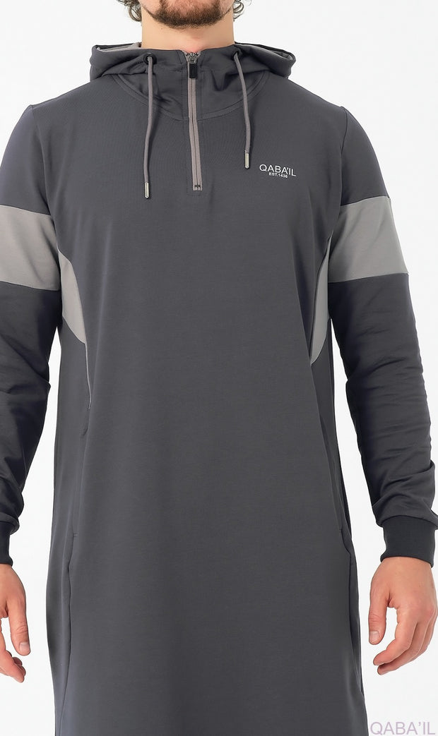 Jogging Qamis "Unik" Dark Grey by Qaba'il