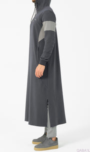 Jogging Qamis "Unik" Dark Grey by Qaba'il