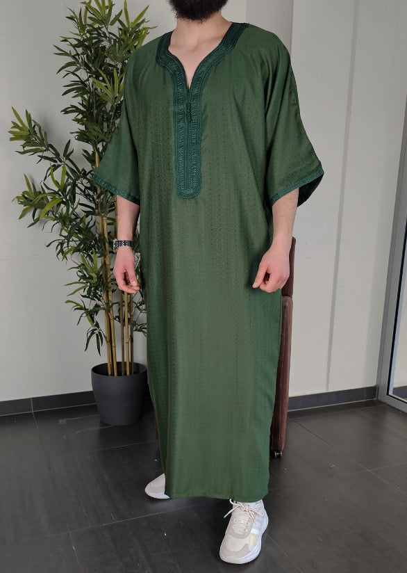 Green Moroccan Gandoura - Rafiq