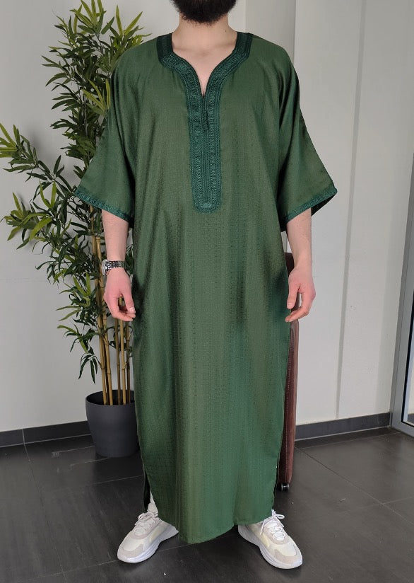 Green Moroccan Gandoura - Rafiq