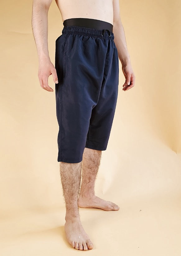 Navy Blue Halal Swim Shorts