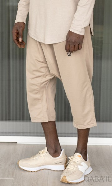 Jogging Shorts Beige from Qaba'il